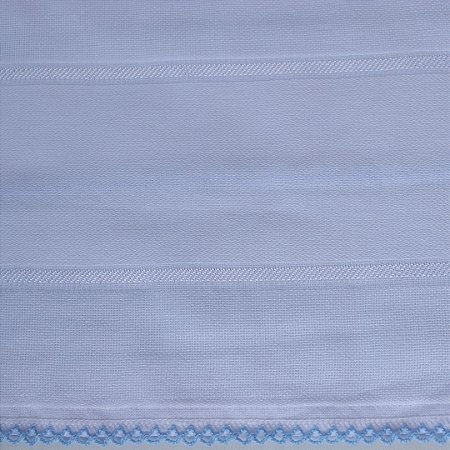 Fralda Nicoli PT Crochet 30 x 40 cm p/ Pintar AZUL BEBE