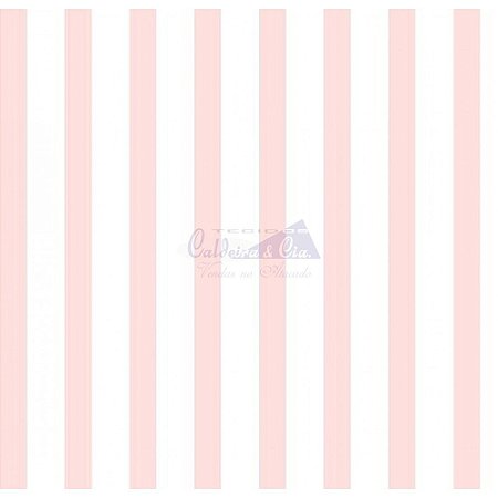 Tricoline Listrado Smart (Rosa) Cor 10 100%Algodão Tt180368