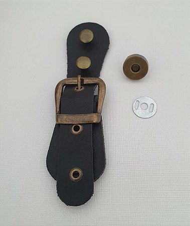 Fecho Para Bolsa Preto Ouro Velho