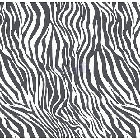 Tricoline Animal Print Zebra Cor 01 100%Algodão Tt200549 (Preto Com Branco)