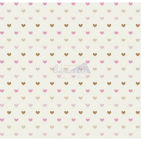 Caldeira & Cia Tricoline Coração Amor Cor 01 Tt180572 (Rose)