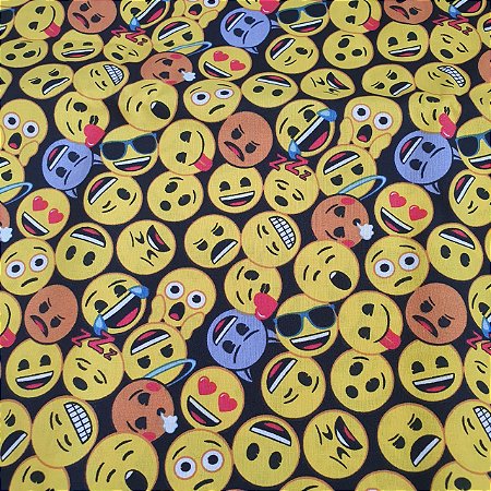 Tricoline Emoji Cor 01 100% Algodão 23317