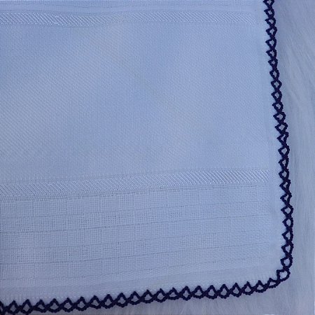 Fraldinha Estrela Crochet 30X40 1 Unidade Cor Azul Marinho