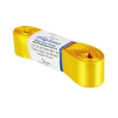 Fita De Cetim Numero 5 Progresso Cf005 Cor 242 Amarelo Canario