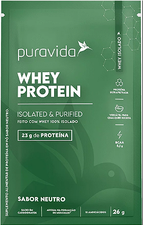 WPI WHEY PROTEIN ISOLADO 450G PURAVIDA NEUTRO