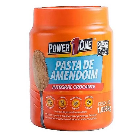 PASTA DE AMENDOIM INTEGRAL CROCANTE 1,005KG POWER ONE