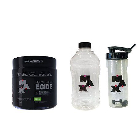 PRE WORKOUT ÉGIDE 300G MAX TITANIUM LIMÃO + BRINDE (GARRAFA OU GALÃO)