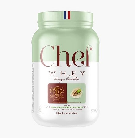CHEF WHEY 800 GR  ZERO LACTOSE -  CHOCOLATE BRANCO COM PISTACHE "PARIS 6"