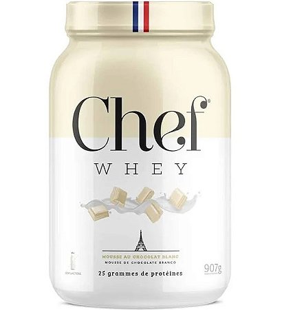 CHEF WHEY 907G ZERO LACTOSE - CHOCOLATE BRANCO