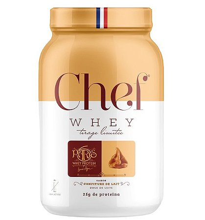 CHEF WHEY 800G ZERO LACTOSE - DOCE DE LEITE "PARIS 6"