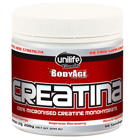 CREATINA 100% PURA BODYAGE UNILIFE 200GR