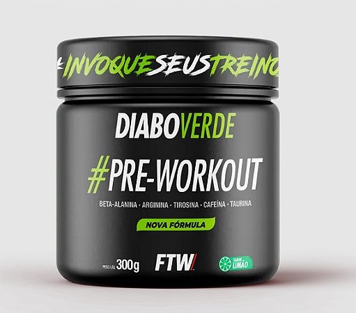 PRE WORKOUT DIABO VERDE  150G LIMÃO + COQUETELEIRA