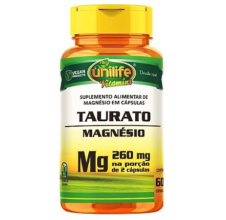 TAURATO DE MAGNÉSIO 60CPS UNILIFE