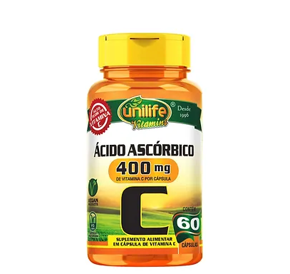 VITAMINA C ÁCIDO ASCORBICO 120 CAPS VEGAN UNILIFE