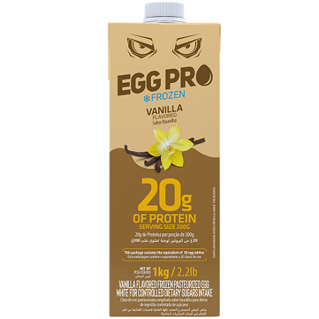 CLARA DE OVO PASTEURIZADA  1 LITRO SABOR  BAUNILHA