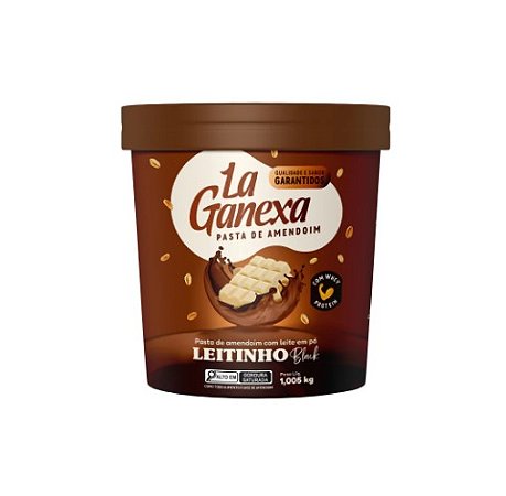 PASTA DE AMENDOIM LA GANEXA 1.005GR  LEITINHO BLACK + 2 ALFAJOR
