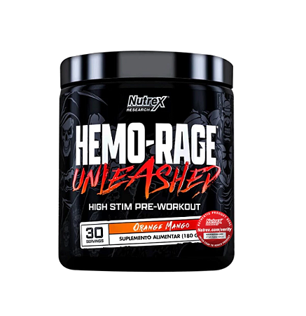 PRÉ TREINO HEMO-RAGE 180G ORANGE MANGO - NUTREX