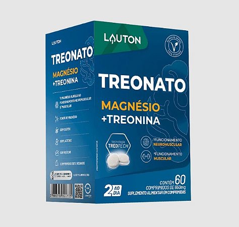 TREONATO MAGNÉSIO + TREONINA 60 Caps LAUTON