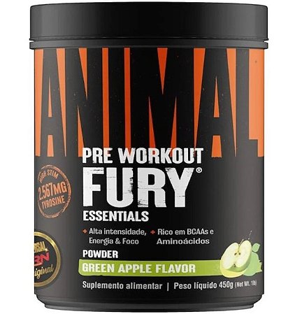 ANIMAL FURY 450G GREEN APPLE - UNIVERSAL NUTRITION