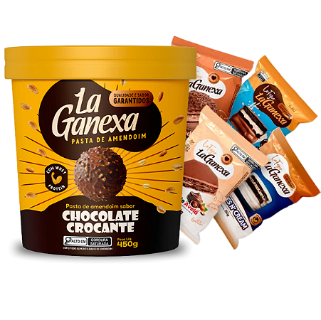 PASTA DE AMENDOIM LA GANEXA 450GR CHOCOLATE CROCANTE