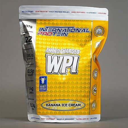 AMINO CHARGED WHEY PROTEIN ISOLADA E HIDROLISADA  907G BANANA  - INTERNATIONAL PROTEIN (CA)