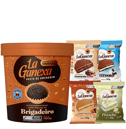 PASTA DE AMENDOIM LA GANEXA 450GR MOUSE DE BRIGADEIRO