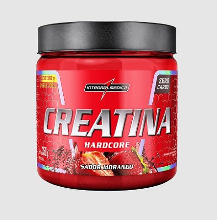 CREATINA HARDCORE SABOR MORANGO 300G