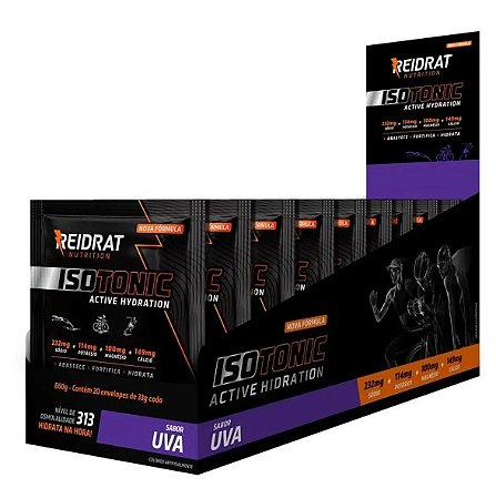Isotonic Display ( 20 un de 33g ) Sabor Uva - REIDRAT Nutrition