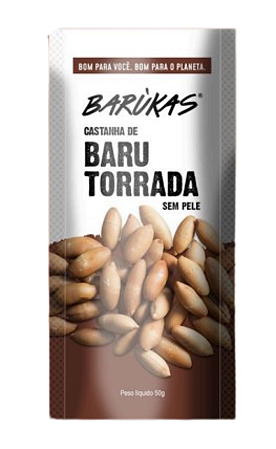 Castanha de Baru Torrada Sem Pele 50g - BARÚKAS