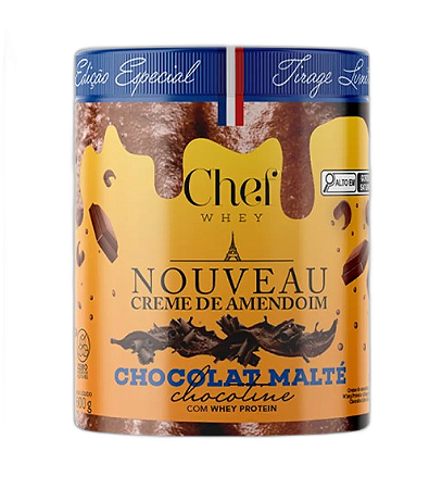 Pasta de Amendoim Nouveau Cholat Malté Chccotine Chef Whey