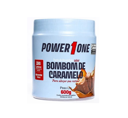 Pasta De Amendoim Bombom de Caramelo 600g  Power One