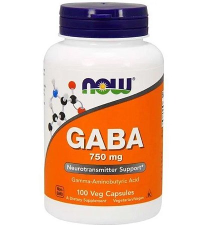 GABA 750Mg 100 Veg Caps - NOW