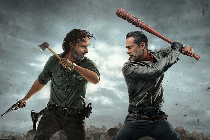 Quadro The Walking Dead - Rick e Negan