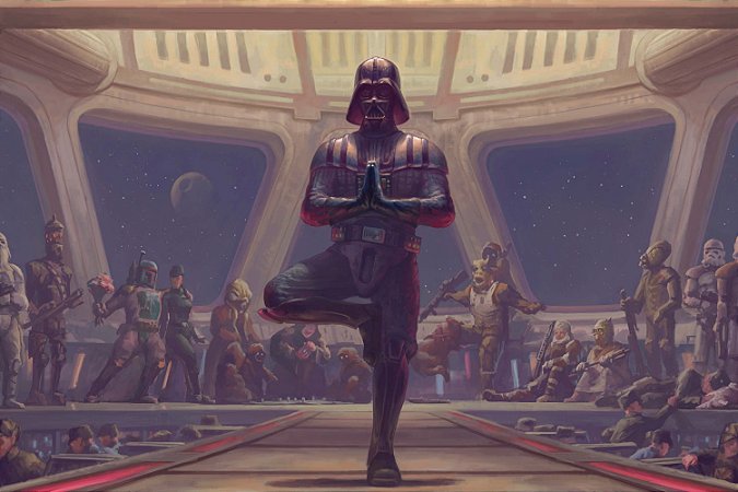 Quadro Star Wars - Darth Vader Meditando