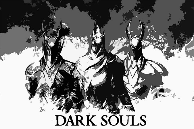 Quadro Gamer Dark Souls - Minimalista 3