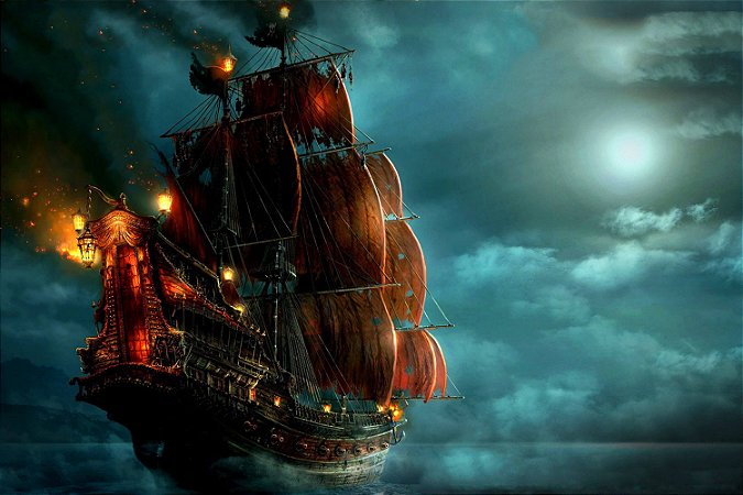 Quadro Piratas do Caribe - Navio