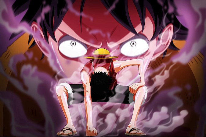 Quadro One Piece - Luffy Gear 2 Artístico 2