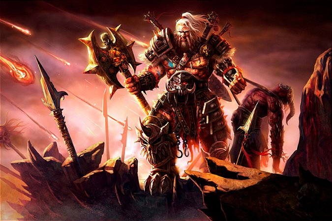 Quadro Gamer Diablo - Bárbaro 2