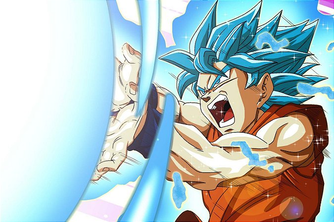 Quadro Dragon Ball - Goku Kamehameha 3
