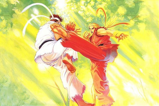 Quadro Gamer Street Fighter - Ryu e Ken 3