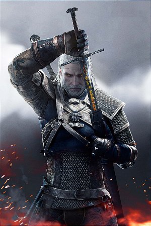 Quadro Gamer The Witcher - Geralt Pôster 2
