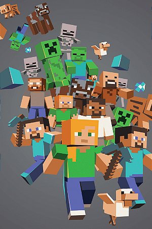 Quadro Minecraft - Personagens