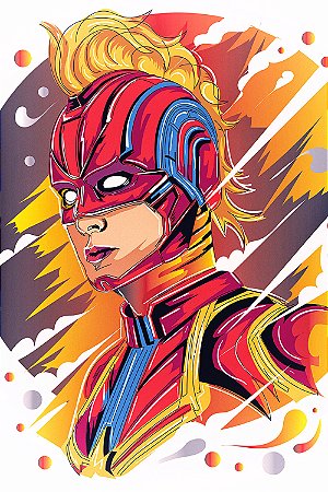 Quadro Capitã Marvel - Artístico