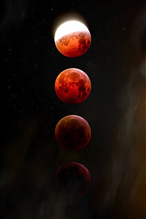 Quadro Universo - Lua Vermelha