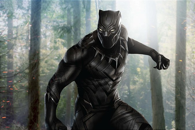 Quadro Pantera Negra - Floresta