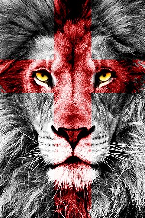 Quadro Leão de Judá - Cruz Vermelha