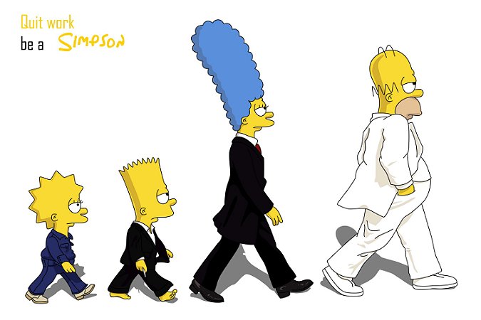 Quadro Simpsons - Beatles 2