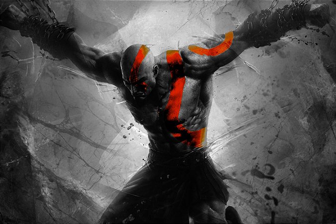Quadro Gamer God of War - Kratos 6