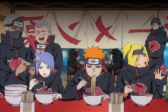 Quadro Naruto - Akatsuki Lámen