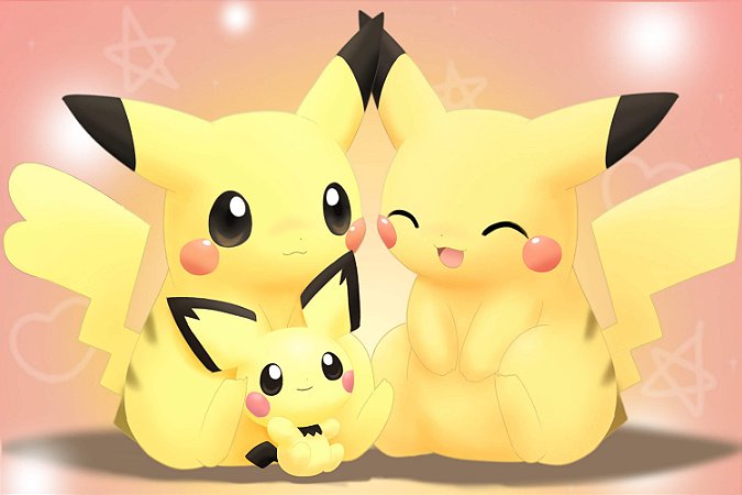 Quadro Pokémon - Família Pikachu